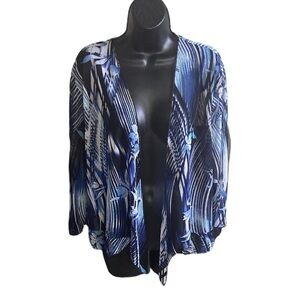 𝅺WHISPERS Print Open Front Cardigan XXL